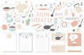 Modern Recipe card template set for cookbook. Royalty Free Stock Photo