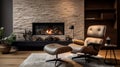 Modern Recliner In London Elegant Lounge Chair Design With Fireplace