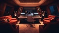 Modern recording studio, Music recording studio interior design, Song production workplace Royalty Free Stock Photo