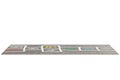Modern rectangular gray rug with a hopscotch pattern. 3d render
