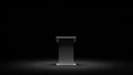 Modern Rectangular Podium with a White Top Under a Spotlight lectern stage Royalty Free Stock Photo