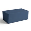 Modern rectangular storage box in dark blue Royalty Free Stock Photo