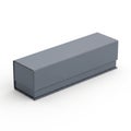 Modern rectangular storage box in gray Royalty Free Stock Photo