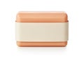 Modern rectangular storage box with orange and white colors Royalty Free Stock Photo