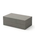 Modern rectangular storage box with vertical stripes Royalty Free Stock Photo