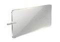 Modern rectangular wall mirror with metal bracket Royalty Free Stock Photo