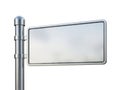 Modern rectangular wall mirror with metal frame and pole mount Royalty Free Stock Photo