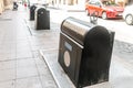 modern recycle trash bins