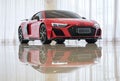 Modern Red Audi R8 Sport Plus in studio isolated on a white background Royalty Free Stock Photo