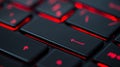 Modern red backlit keyboard, concept Royalty Free Stock Photo