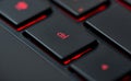 Modern red backlit keyboard