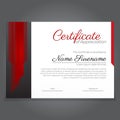 Modern red and black certificate of appreciation design template