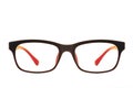 Modern red and black fashion eye glasses isolated Royalty Free Stock Photo