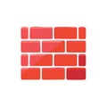 Modern red brick wall graphic illustration featuring shiny rectangular blocks and repeating pattern Royalty Free Stock Photo