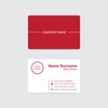 Modern red businee card vector design Royalty Free Stock Photo