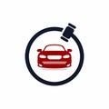 Modern red car auction icon inspiration logo design idea Royalty Free Stock Photo