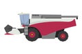 Modern red combine harvester Royalty Free Stock Photo