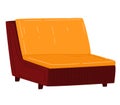 Modern red and orange sofa furniture for living room or lounge. Comfortable couch for interior design vector Royalty Free Stock Photo