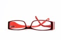 Modern red reading glasses Royalty Free Stock Photo
