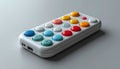 Modern Remote with Colorful Tactile Buttons Royalty Free Stock Photo