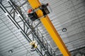 Modern remote control crane of a warehouse of a factory, inside Royalty Free Stock Photo