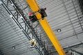 Modern remote control crane of a warehouse of a factory, inside Royalty Free Stock Photo