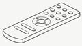 Modern Remote Control with Various Buttons and Functions, vector design Generative AI Royalty Free Stock Photo
