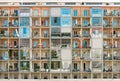 Modern renovated balconies of old historic industrial building in Germany. Royalty Free Stock Photo