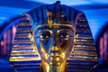 Modern replica of the Golden Mask of King Tutankhamun. Royalty Free Stock Photo