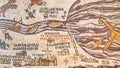 Modern replica of historical ancient Madaba map Royalty Free Stock Photo