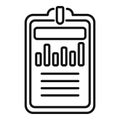 Modern report icon outline vector. File market