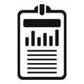 Modern report icon simple vector. File market