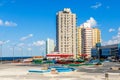 Modern resedential buildings close to Malecon promenade, Vedado, Havana, Cuba Royalty Free Stock Photo