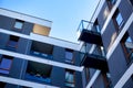 Modern residential building with balconies. Real estate market concept Royalty Free Stock Photo