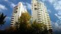 Modern residential building. City Modiin. Israel. People call it the Tower of David.