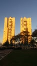 Modern residential building. City Modiin. Israel. People call it the Tower of David.