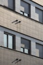 Modern residential building windows close-up, Braga. Royalty Free Stock Photo