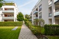 Modern residential buildings, apartments in a new urban housing Royalty Free Stock Photo