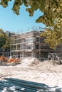 Modern Residential Construction Site, New Multi-Story Housing Development, Netherlands. Royalty Free Stock Photo