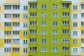 Modern residential multi-storey building. Windows and balconies on a new residential building close-up. Buying and selling Royalty Free Stock Photo