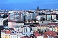 Prague, Czech Republic, January 2013. A magnificent view of the residential areas of the city.