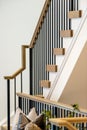 modern residential staircase details Royalty Free Stock Photo