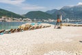 The modern resort area with new hotels in Budva on the Adriatic. Montenegro