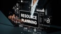 Modern Resource Planning Concept with Digital Interface and Business Analytics Visualizations. Asymptotic smart data Royalty Free Stock Photo