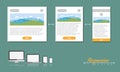 Modern responsive web design browsers consept infographic. Vector illustration.