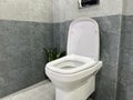 modern restroom with ceramic toilet bowl Royalty Free Stock Photo