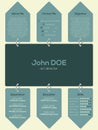 Modern resume cv template with chain and tags Royalty Free Stock Photo