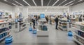 Modern Retail Environment with Shoppers & Autonomous Service Robots