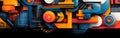 Modern Retro Fusion: Vibrant Typography and Letterforms with Dynamic Compositions and Recognizable Symbols for Excitemen
