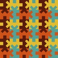 Modern retro tessellation seamless pattern background with interlock geometric shape Royalty Free Stock Photo